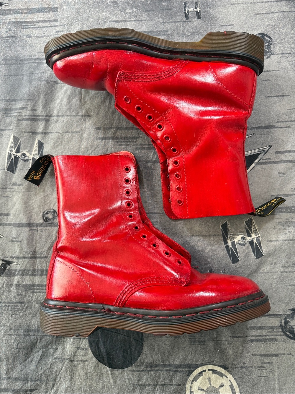 MIE DR MARTENS A60 10 EYE BOOTS SZ UK 6 W8/M7 *READ*